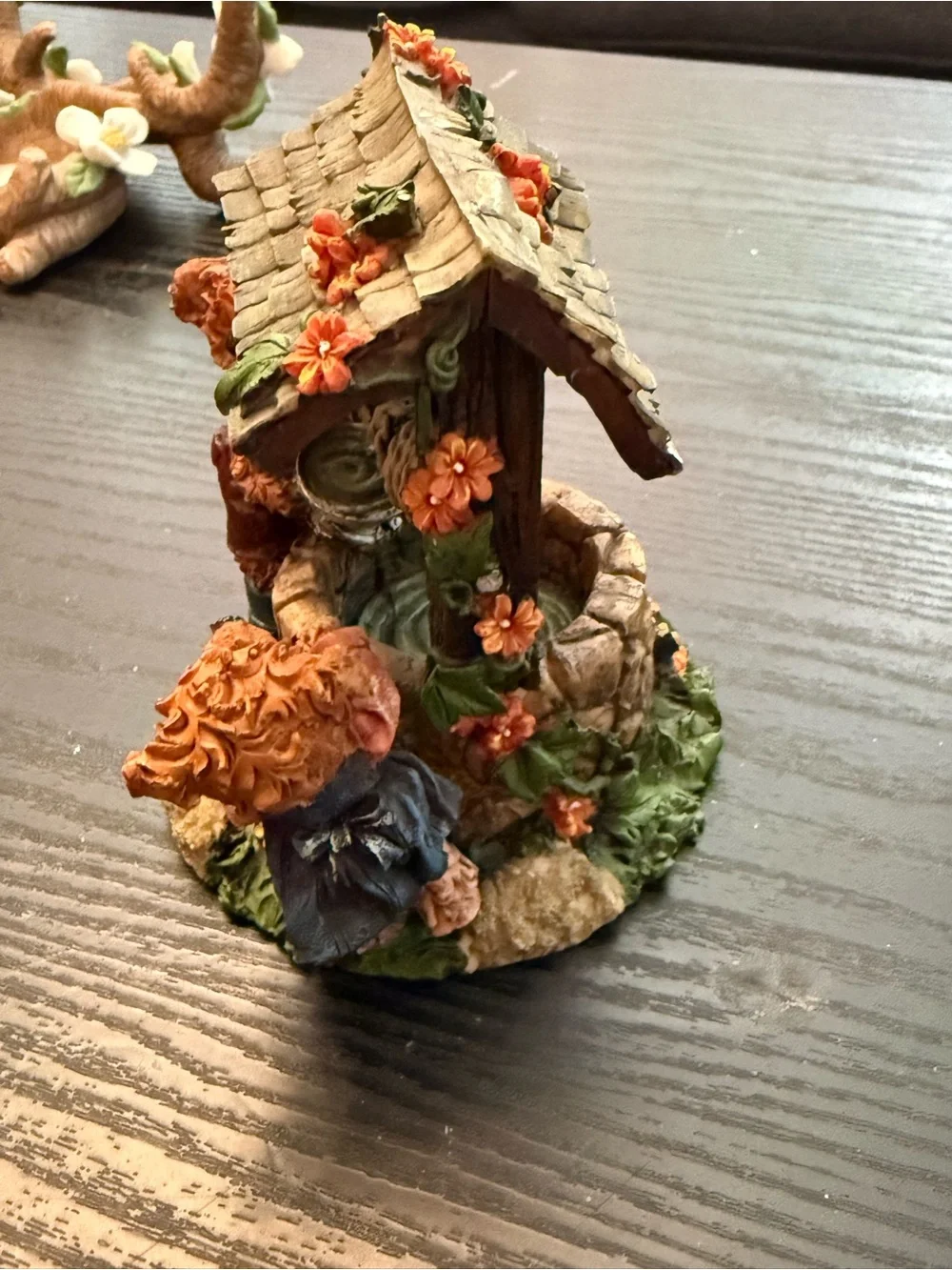 Gertrude B. Gable Handcrafted Resin Bear Figurine Well Scene 1992 6in